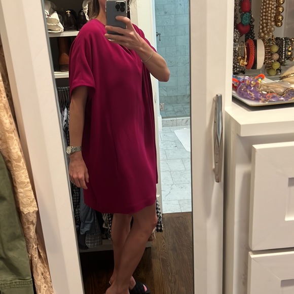Diane Von Furstenberg Magenta Sheath Dress - Picture 3 of 5